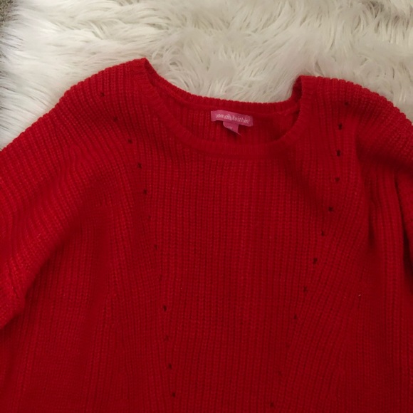 NWOT woman within red crewneck sweater 1x 22/24 - Picture 2 of 4
